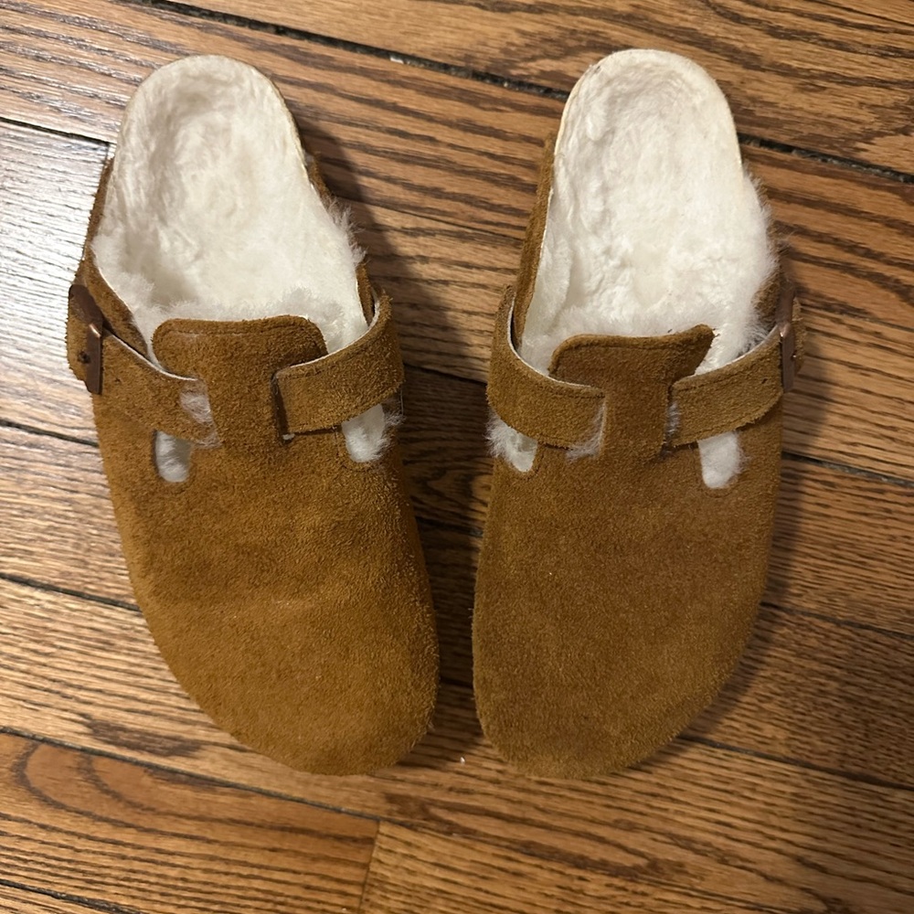 Birkenstock Boston Shearling In Mink